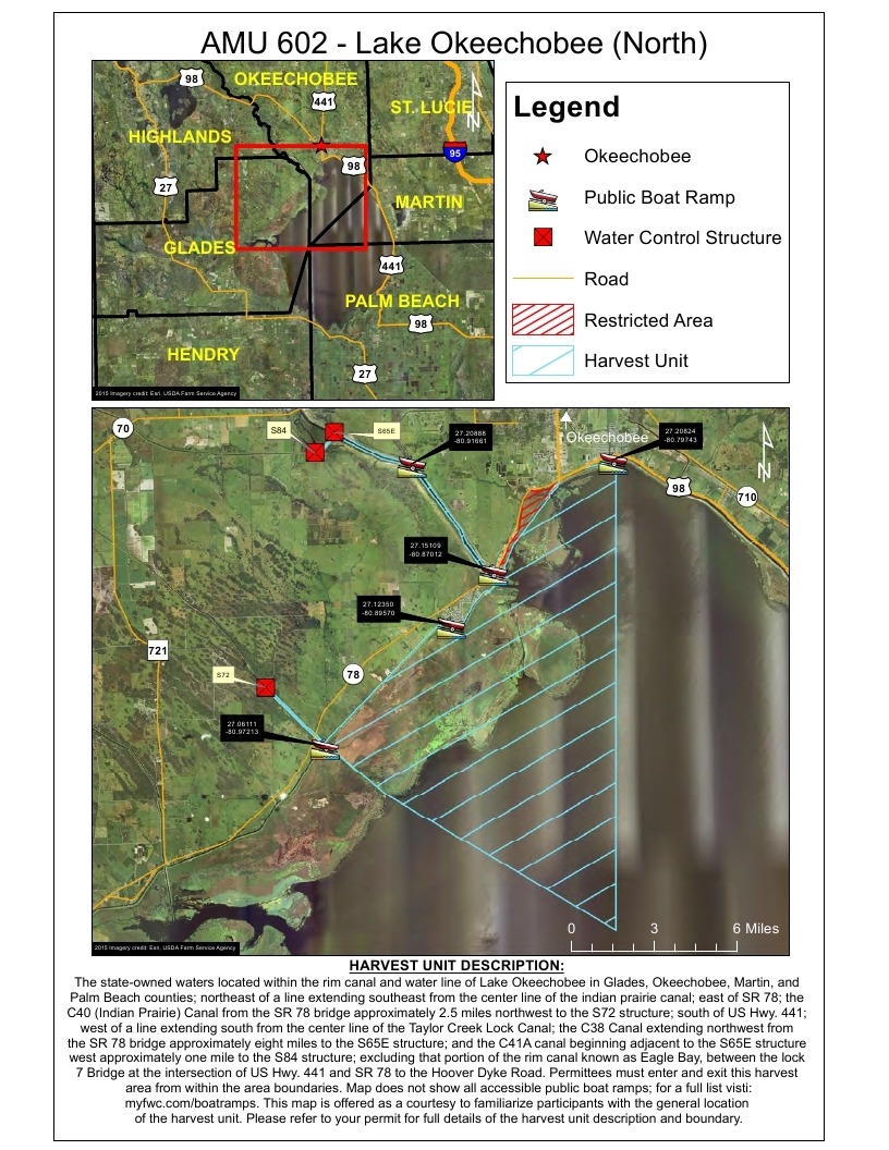 lake okeechobee north gator hunting map